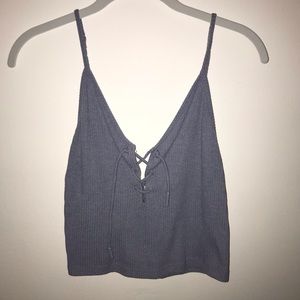John Galt • Dusty periwinkle crop top